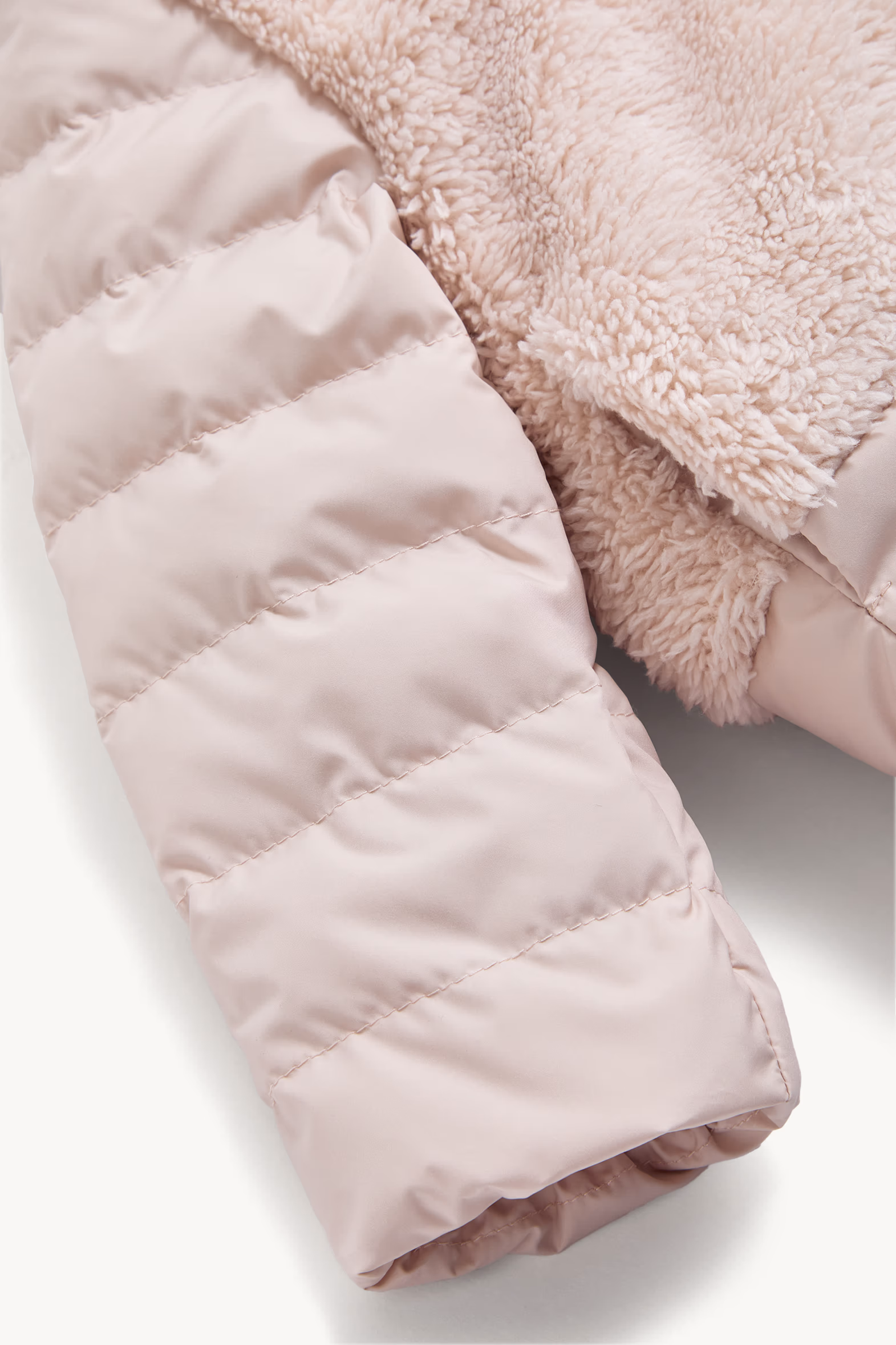 Jerima Hooded Teddy Down Jacket Girl Light Beige Moncler 4